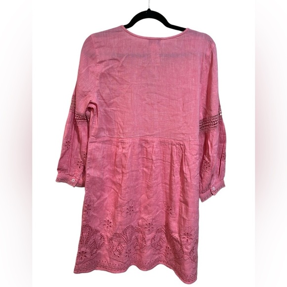 Tommy Bahama Coral Coast V-Neck linen Midi dress - Picture 3 of 4